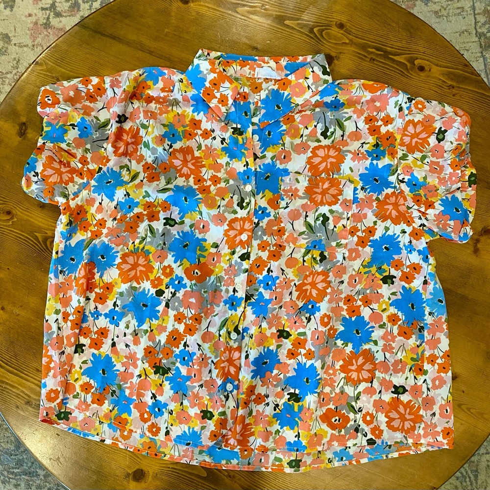💥BOGO💥 Annie’s Wear Vibrant Orange and Blue Casual Top